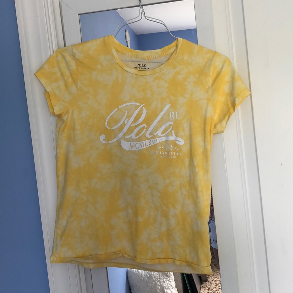 POLO Ralph Lauren yellow tie-dye shirt